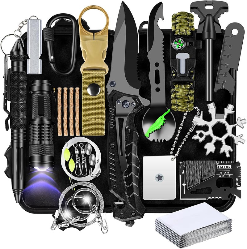NewFation Gifts for Men Him Dad Husband, 28-In-1-Survival Kits, Men's Gifts Survival Gear, Stocking Stuffers for Men Christmas Birthday Gifts, Unique Cool Gadgets Gifts for Camping, Hiking, Hunting - Image 1